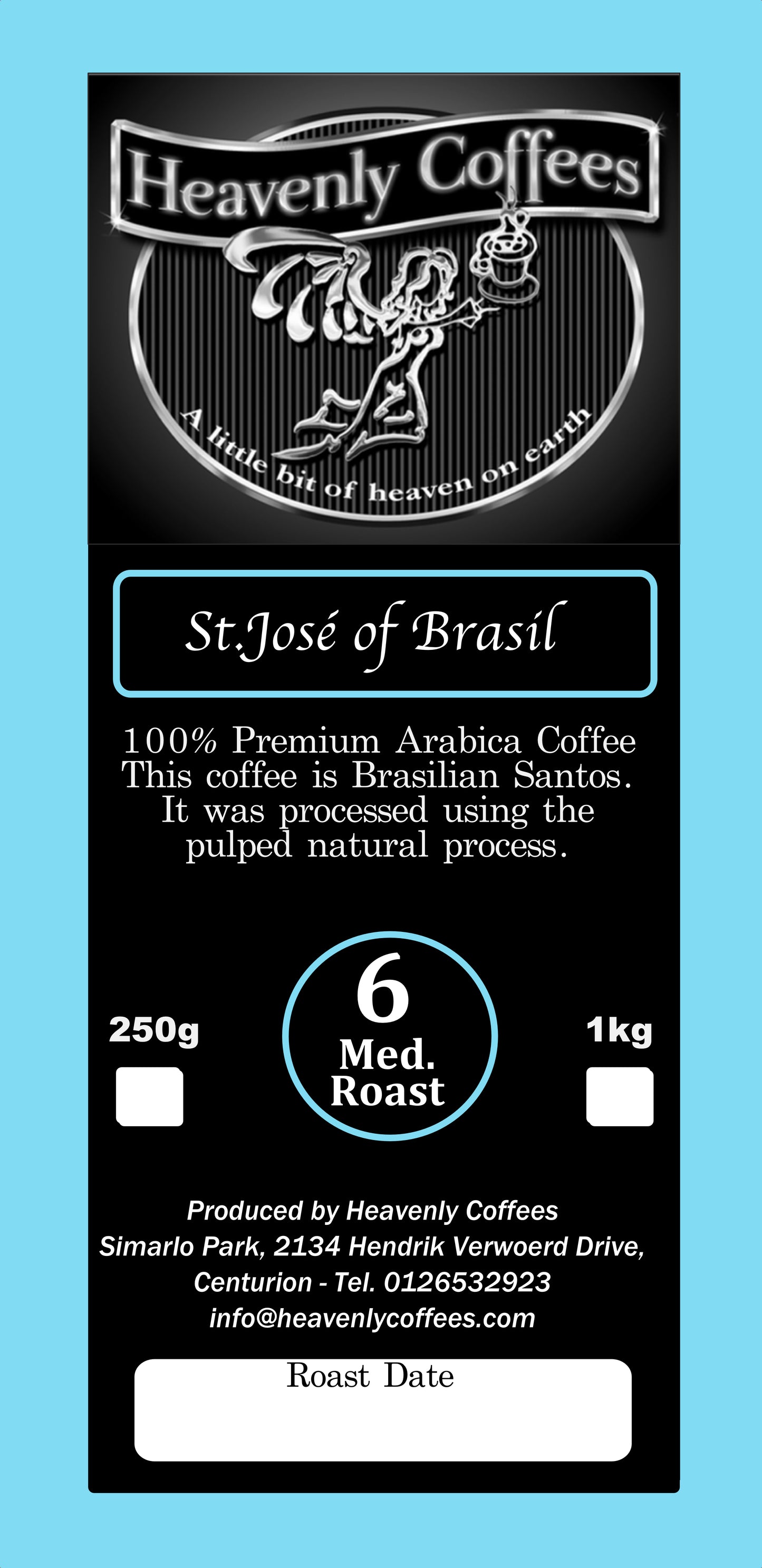 St.Jose of Brazil Medium Roast 250g/1kg - Heavenly Coffees