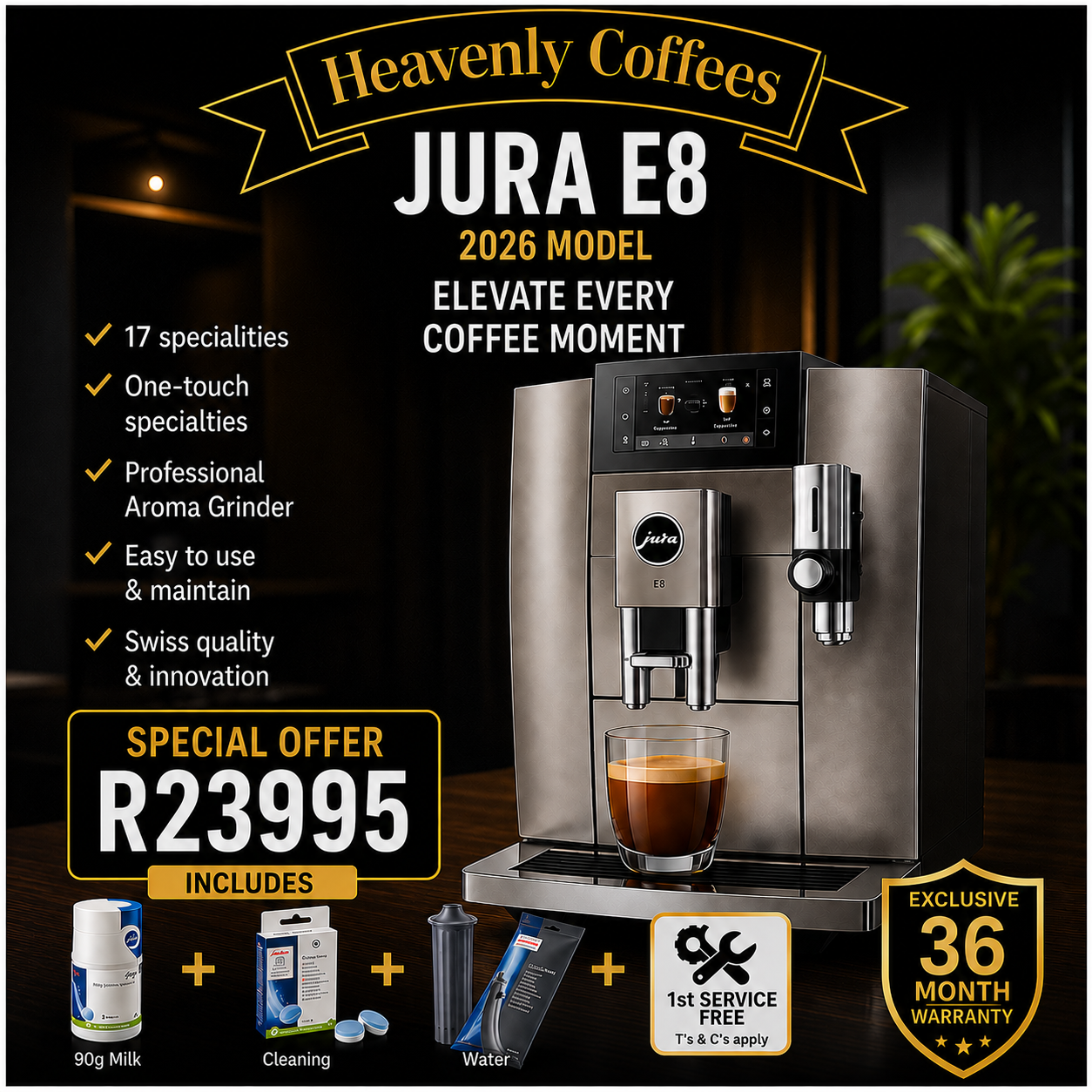 Jura E8 - Heavenly Coffees