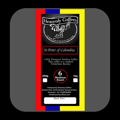 St. Peter of Colombia Medium Roast 250g/1kg - Heavenly Coffees